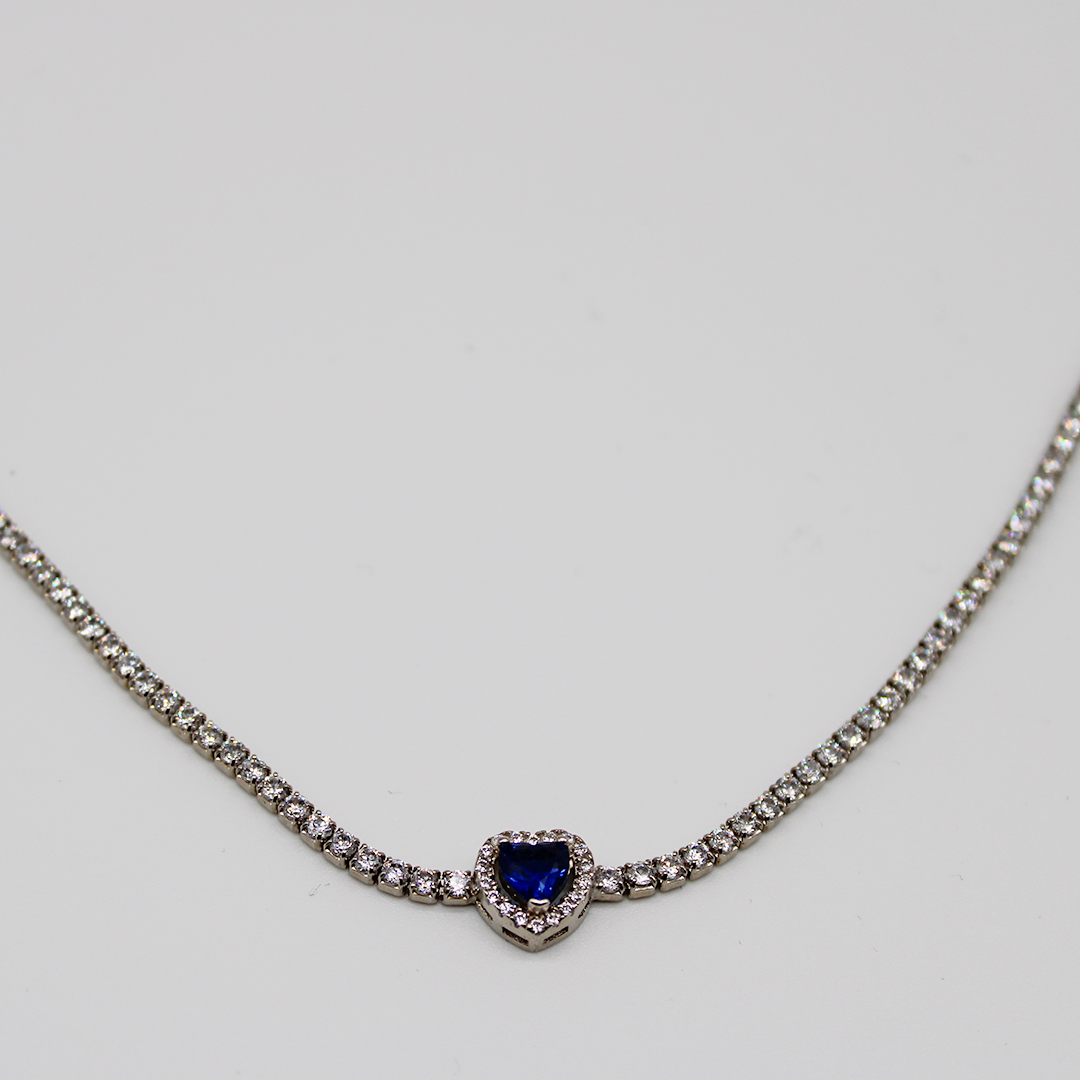 Collana Cuore e zirconi