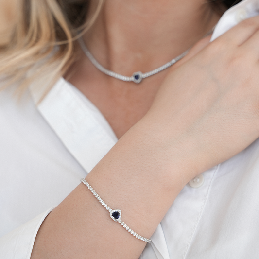 Set cuore collana e bracciale