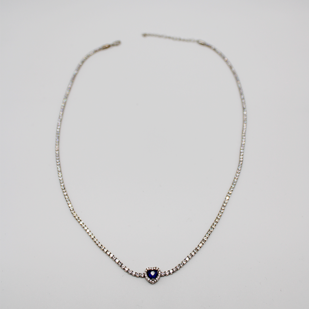 Collana Cuore e zirconi