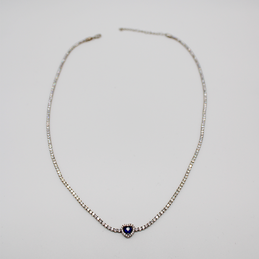 Collana Cuore e zirconi