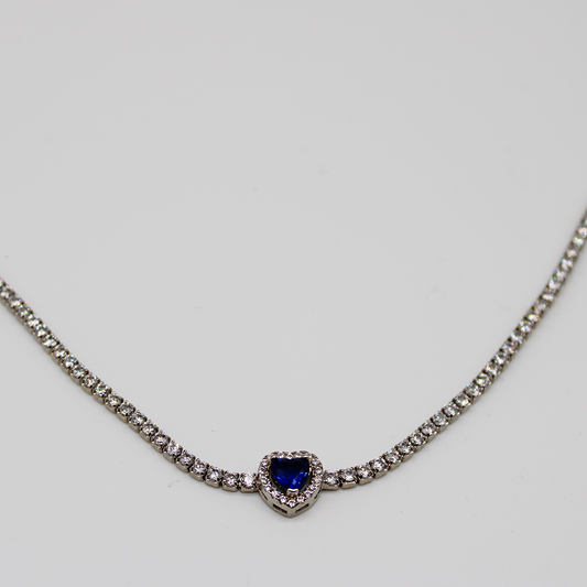 Collana Cuore e zirconi